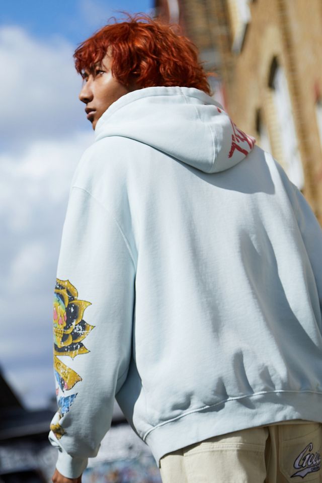 Ed Hardy UO Exclusive Sky Blue Tiger Zip-Up Hoodie #5