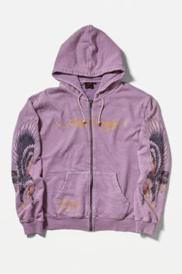 Ed Hardy UO Exclusive Lilac Eagle Zip-Up Hoodie | Urban Outfitters UK