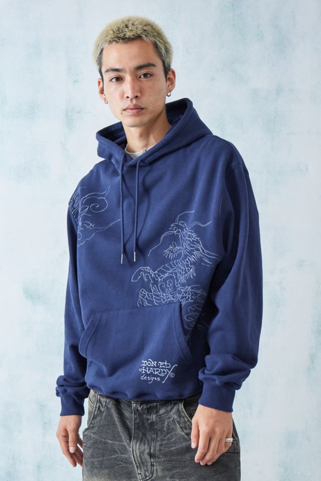 Blue ed hardy hoodie sale