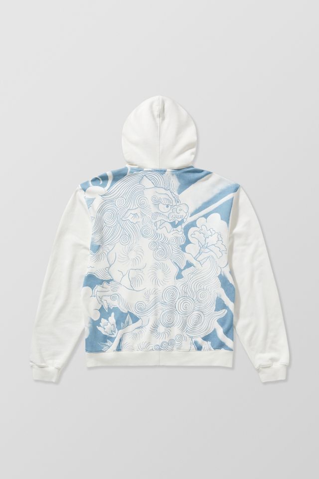Ed Hardy UO Esclusiva Felpa con Zip Bianca con Leone #6