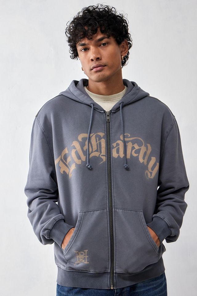 Ed Hardy - Sweat à capuche zippé à imprimé photo, exclusivité UO  #1