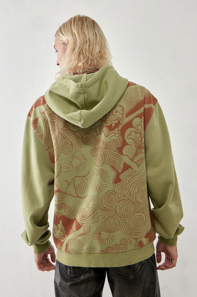 Ed Hardy UO Exclusive Khaki Lion Felpa con cappuccio e zip #3