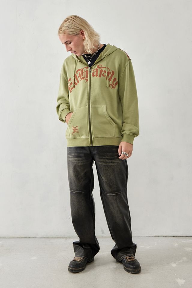 Ed Hardy UO Exclusive Khaki Lion Felpa con cappuccio e zip #2