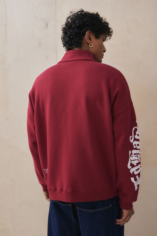 Ed Hardy UO Exclusive Washed Red Applique Track Top #3