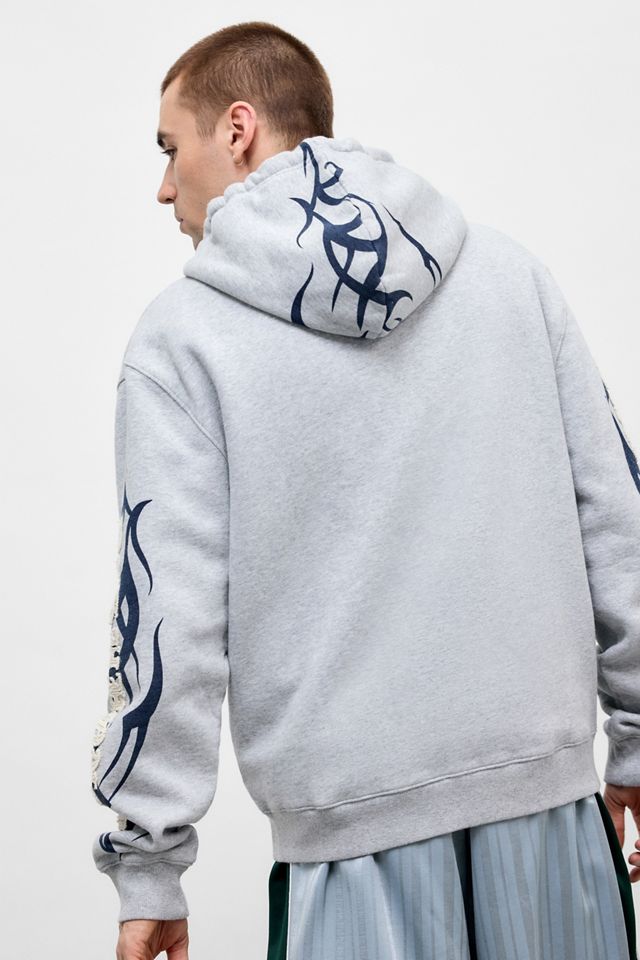 Ed Hardy Grey Marl Appliqué Tattoo Hoodie #3