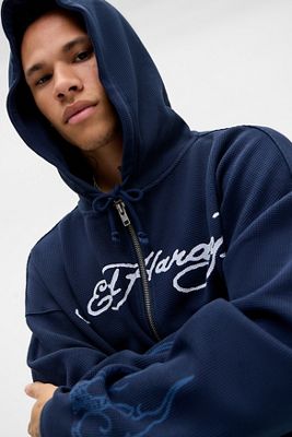 Ed Hardy UO Exclusive Rose Flame Hoodie