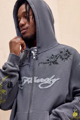 Ed Hardy Felpa con cappuccio UO Exclusive Rose Nera Lavata