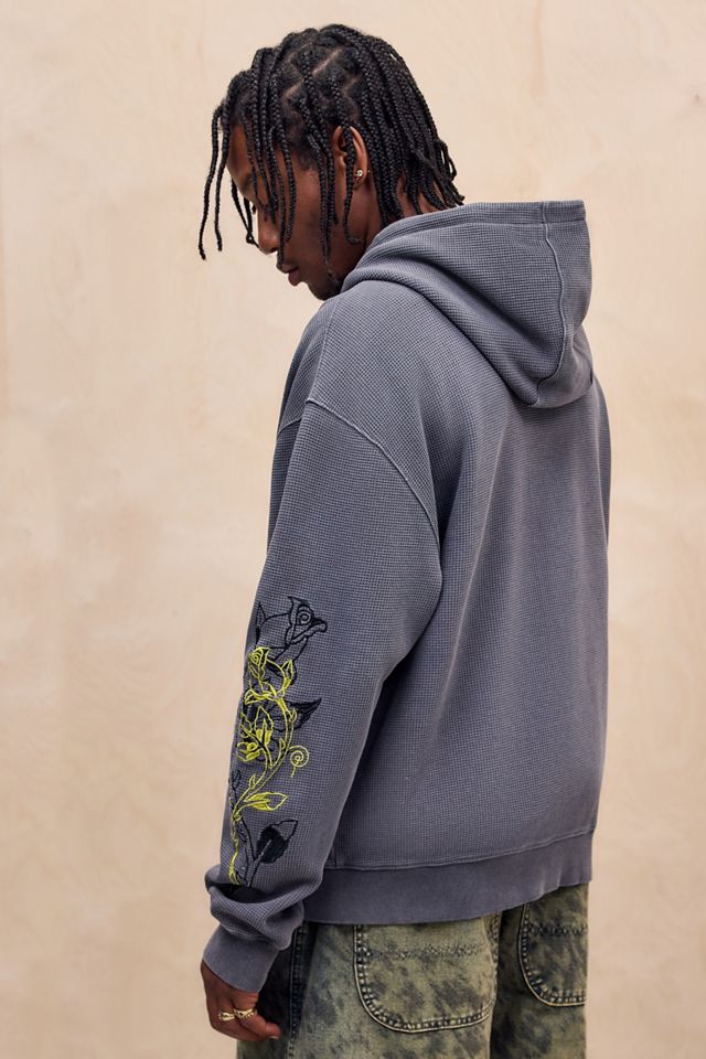 Ed Hardy UO Exclusive Washed Black Rose Hoodie #3