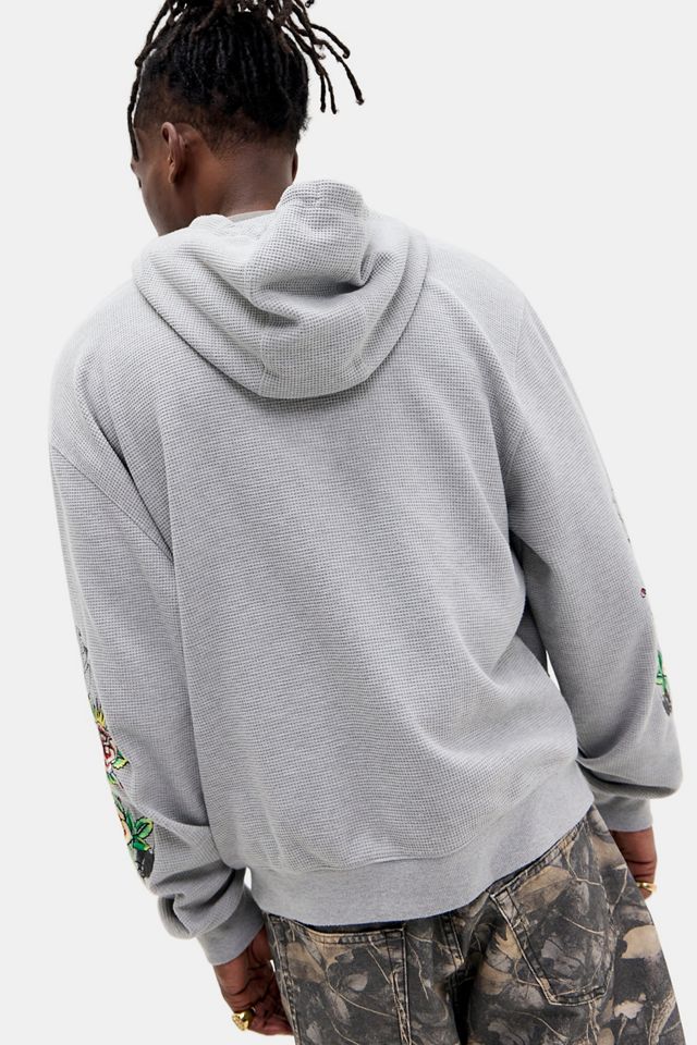 Ed Hardy Sweat à capuche en gaufre gris rose UO Exclusif #3