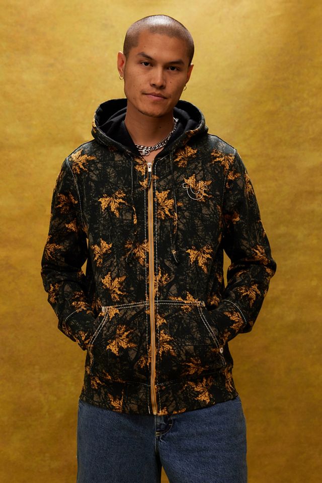 True Religion UO Esclusiva felpa con cappuccio con zip Big Leaf #4