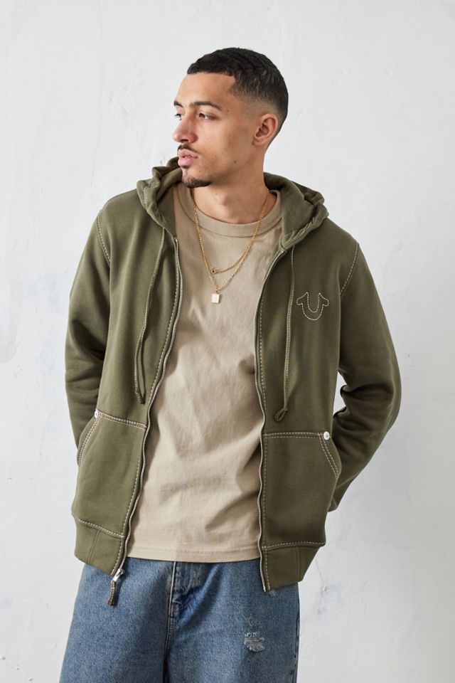 True religion hoodie store green