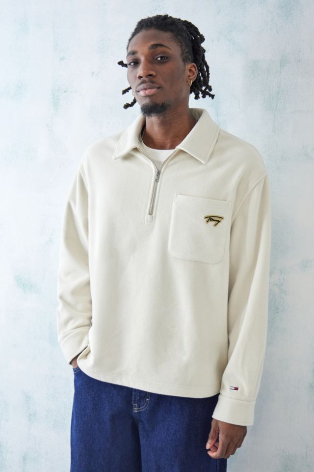 Tommy jeans quarter zip hot sale