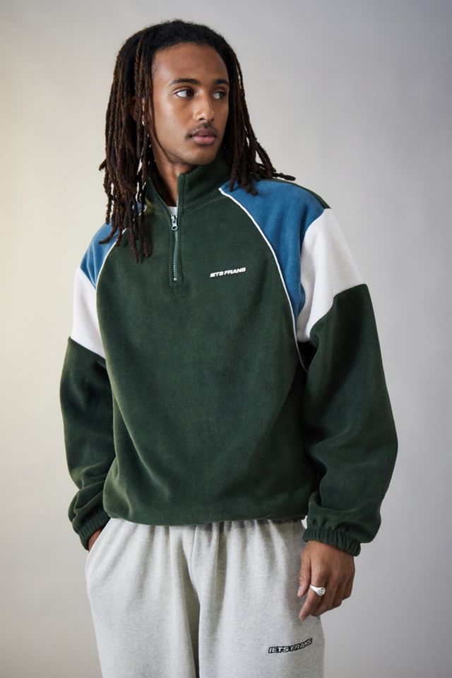 iets frans... Grüner Panelled Pullover Fleece #1