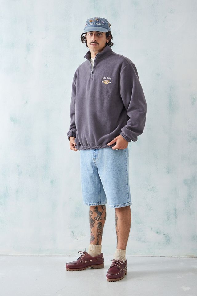 BDG - Sweatshirt en polaire à col montant avec écusson violet #2