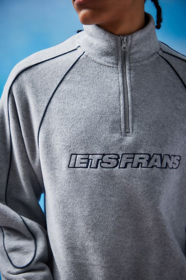 iets frans... Grey Piped Panelled Fleece  #1