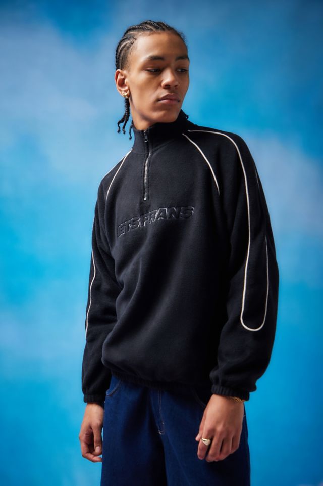 iets frans... Black Piped Panelled Fleece | Urban Outfitters UK