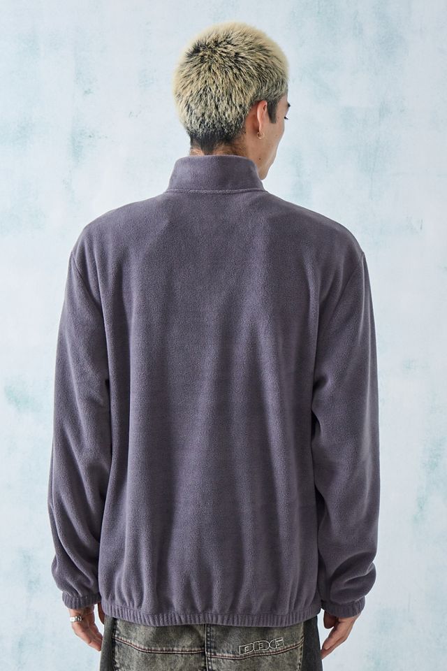 BDG Purple Crest Fleece Mock Neck Sweatshirt #3