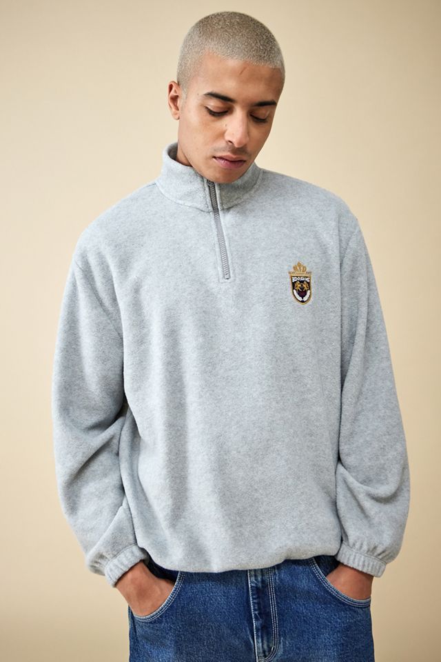 BDG Grey Fleece Crest Mock Neck Sweatshirt #2