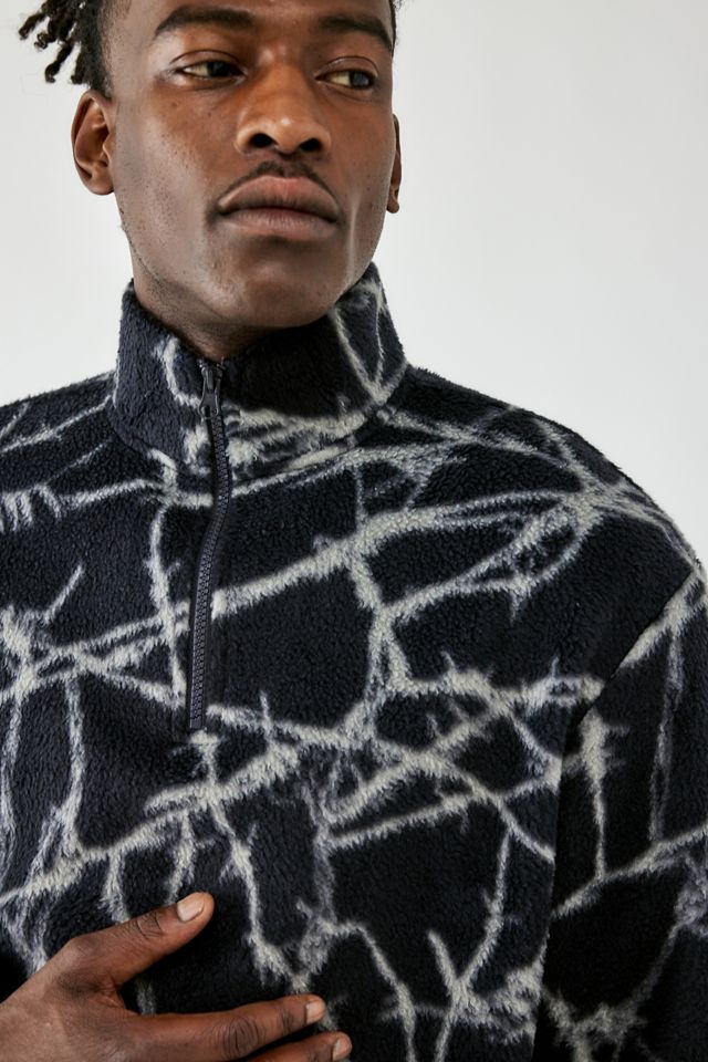 UO Barbed Wire Black Fleece Pullover #1