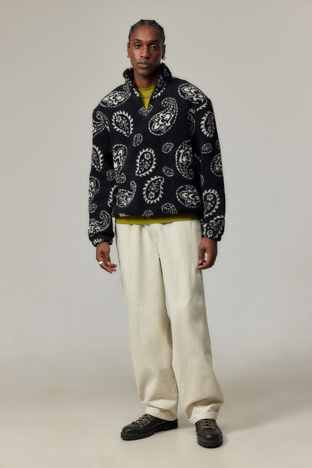 BDG Paisley Borg Quarter-Zip Fleece #2
