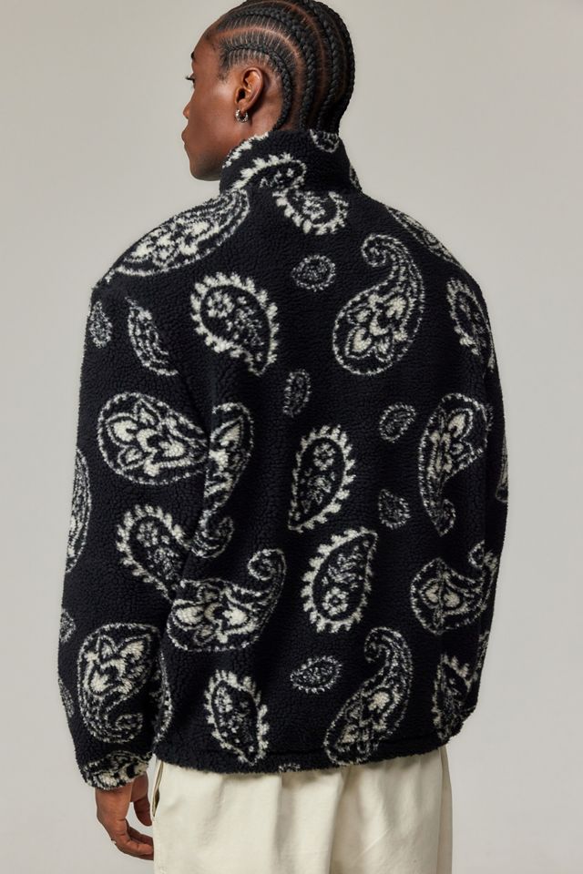 BDG Paisley Borg Quarter-Zip Fleece #3