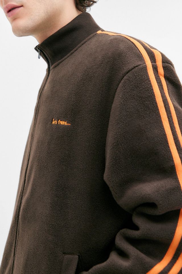 iets frans... Taped Brown Fleece Track Top #1