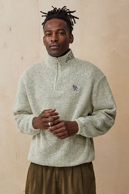 Ayker Ecru Quarter-Zip Waffle Fleece
