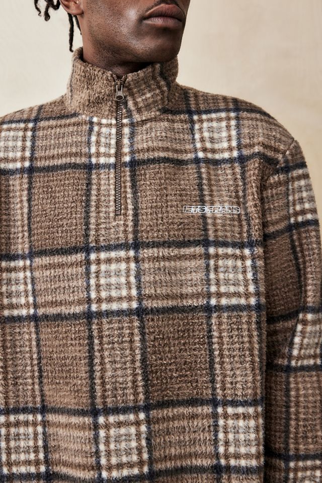 iets frans... Brown Heritage Check Half-Zip Fleece #2