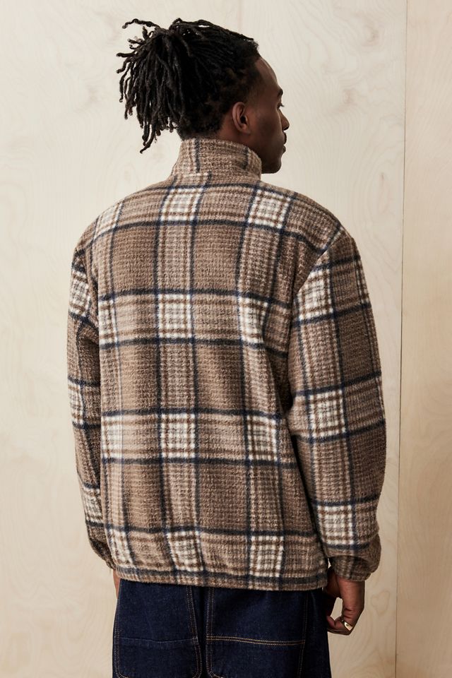 iets frans... Brown Heritage Check Half-Zip Fleece #3