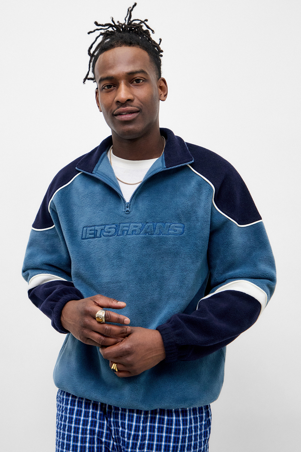 iets frans... Light Teal Panel Fleece
