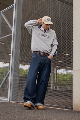 iets frans... Grey & Navy Panel Fleece