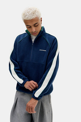Iets frans. Sweat polaire à empiècements bleu et écru en taille: XS - iets frans... - Modalova