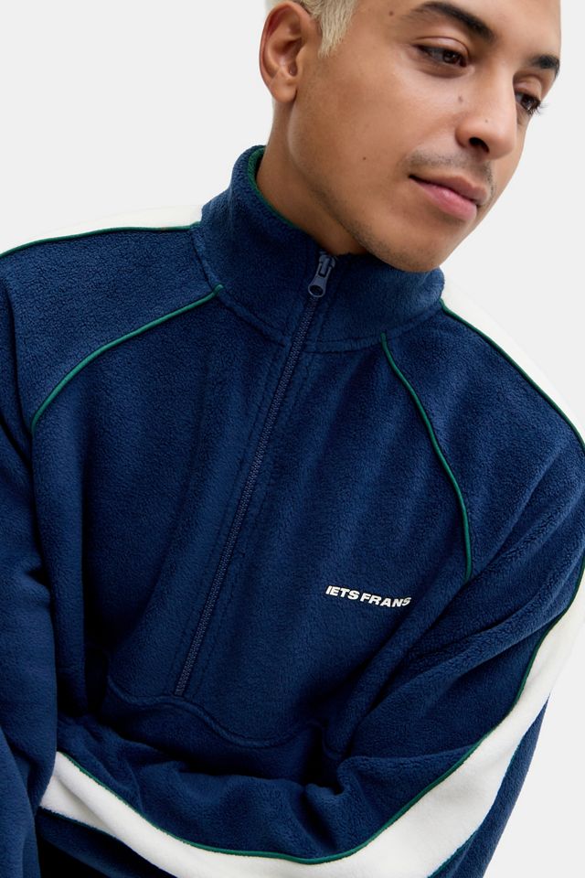 iets frans... Blue & Ecru Panel Fleece #1