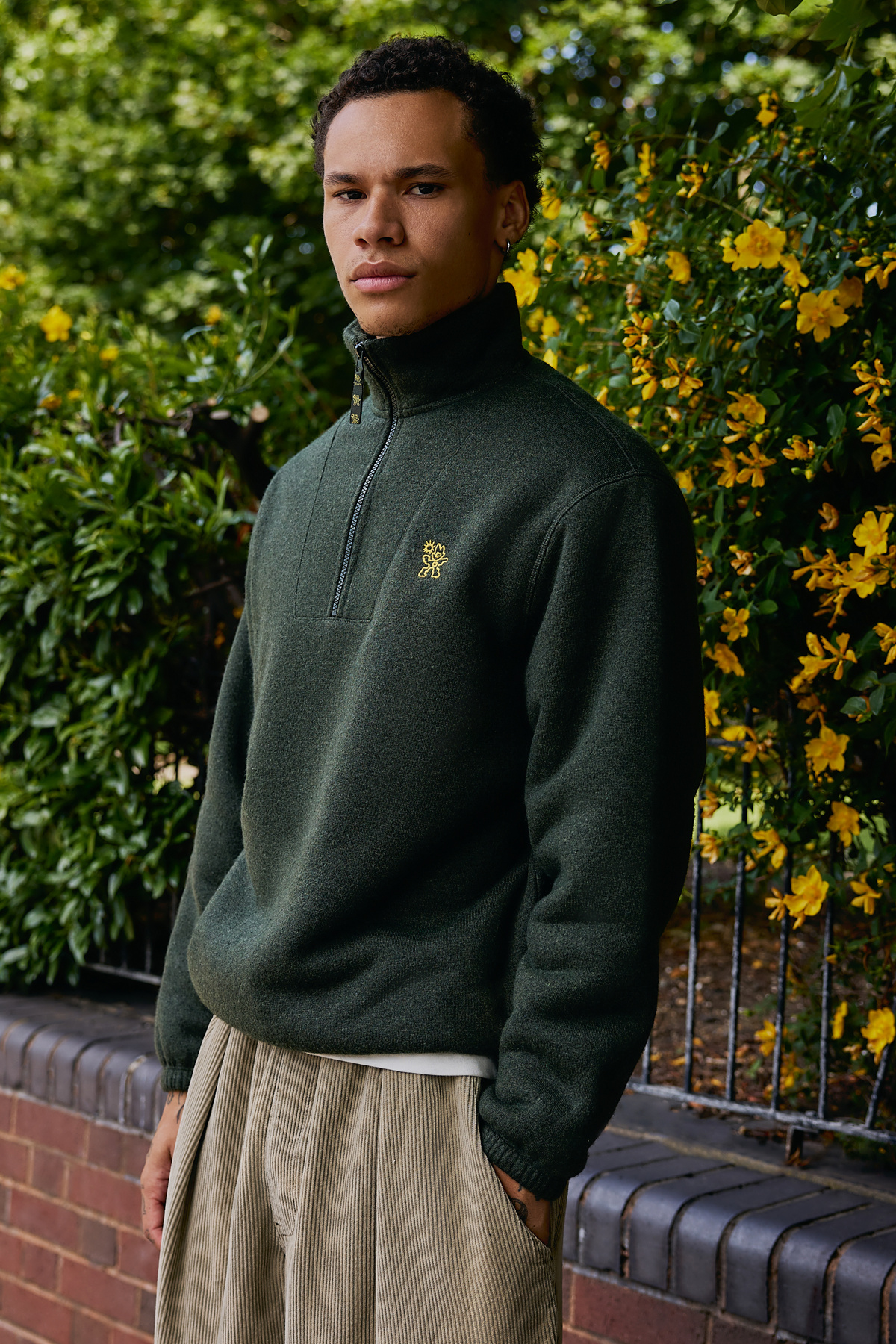 Ayker Green Quarter Zip Fleece
