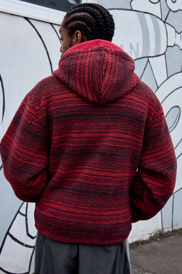 iets frans... Burgundy Stripe Fleece Hoodie #3