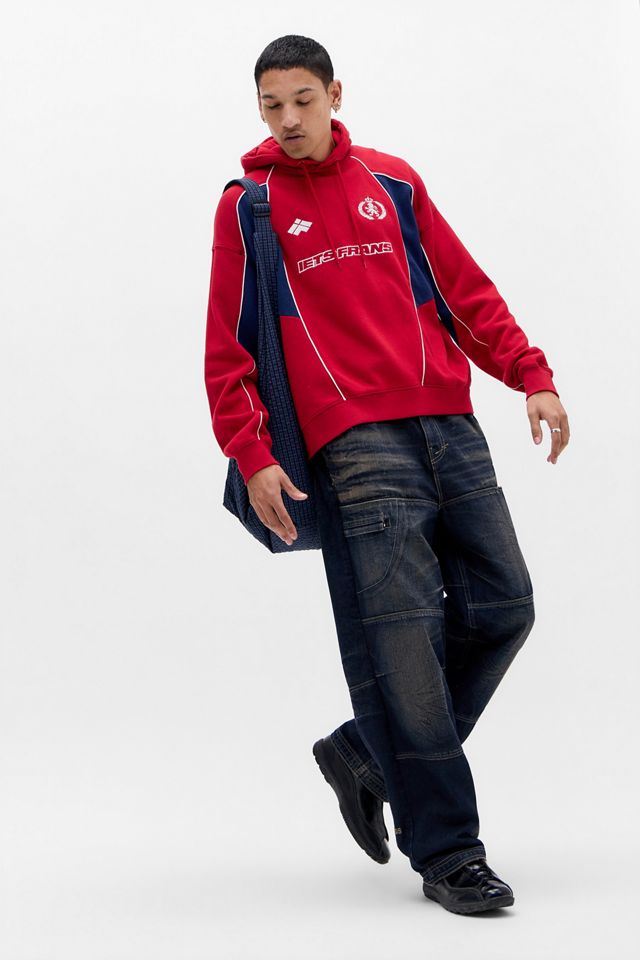 iets frans...Red Piped Long Sleeves Hoodie #2