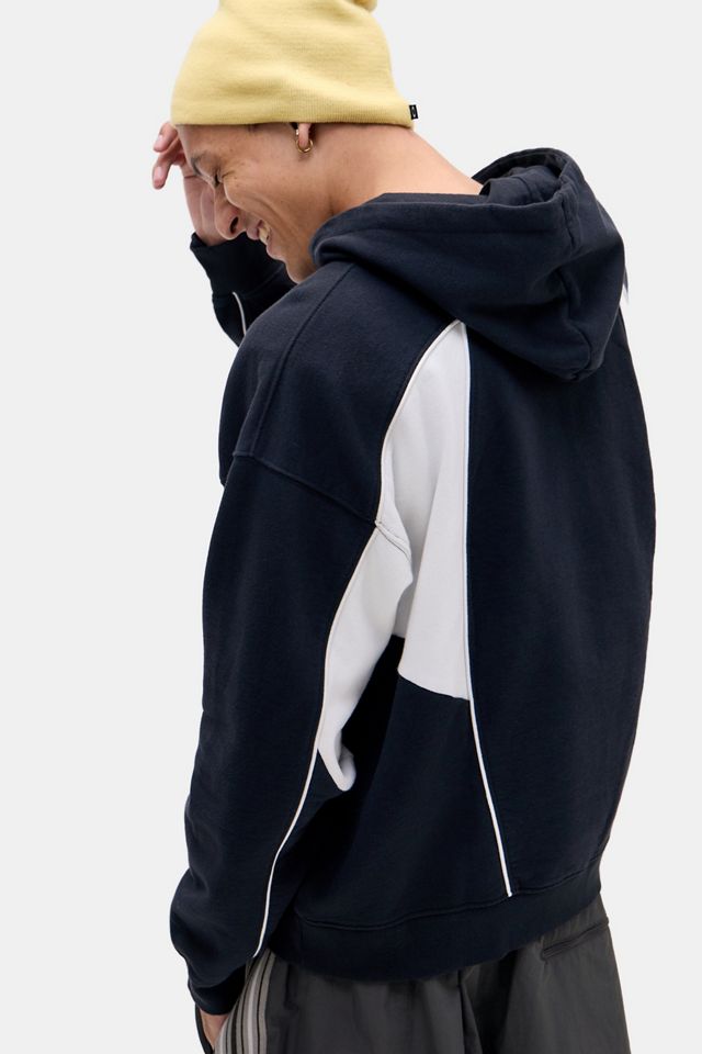 iets frans... Sudadera con Capucha Negra con Cremallera de Cuarto y Ribetes #3