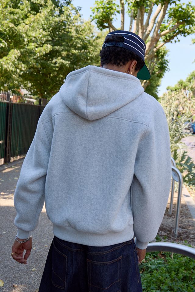 Loom Grey Waffle Fleece Lined Zip-Through Hoodie #1