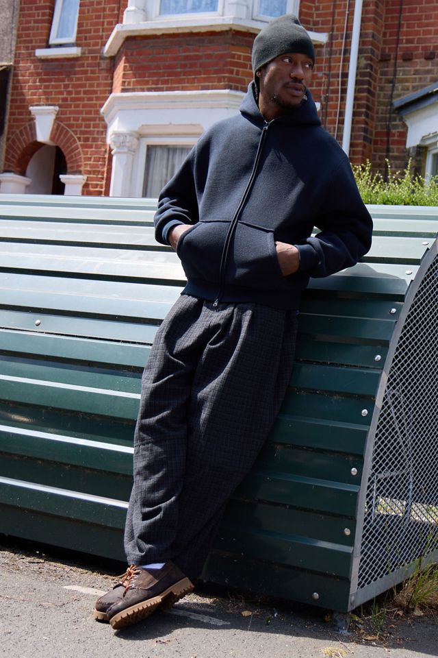 Loom Black Waffle Fleece Lined Zip-Through Hoodie #1