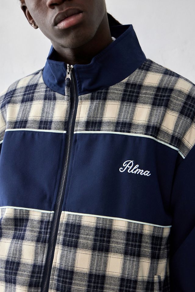 Alma De Ace UO Exclusive Blue Check Track Jacket #1
