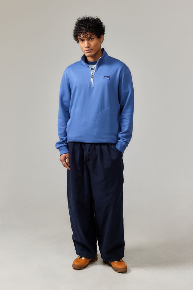 Penfield Maglione con zip a un quarto blu polvere #2