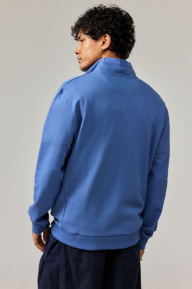 Penfield Maglione con zip a un quarto blu polvere #3