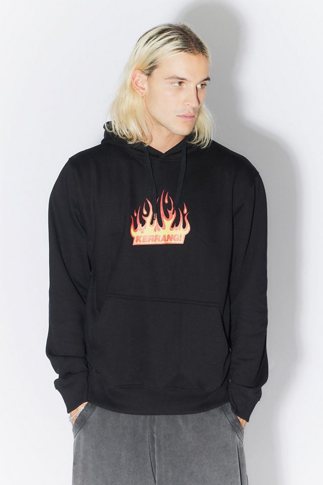 Kerrang Black Flame Hoodie Urban Outfitters Uk