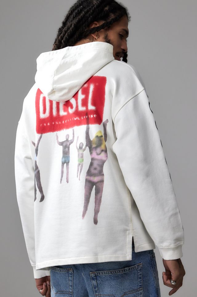 Diesel cheap white hoodie