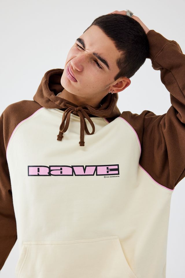 Sudadera con Capucha Rave Skateboards Marrón y Vainilla Friday #2