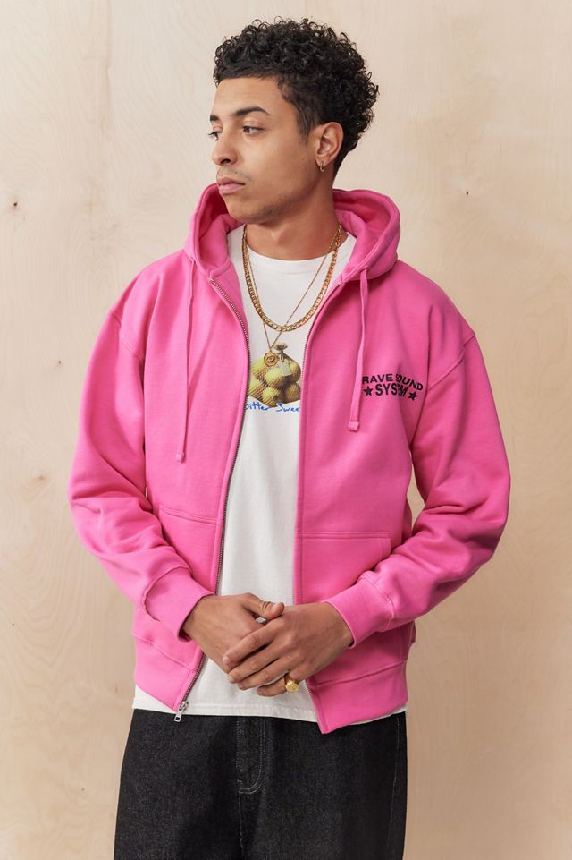 Rave Skateboards Hot Pink Zipped Hoodie #1