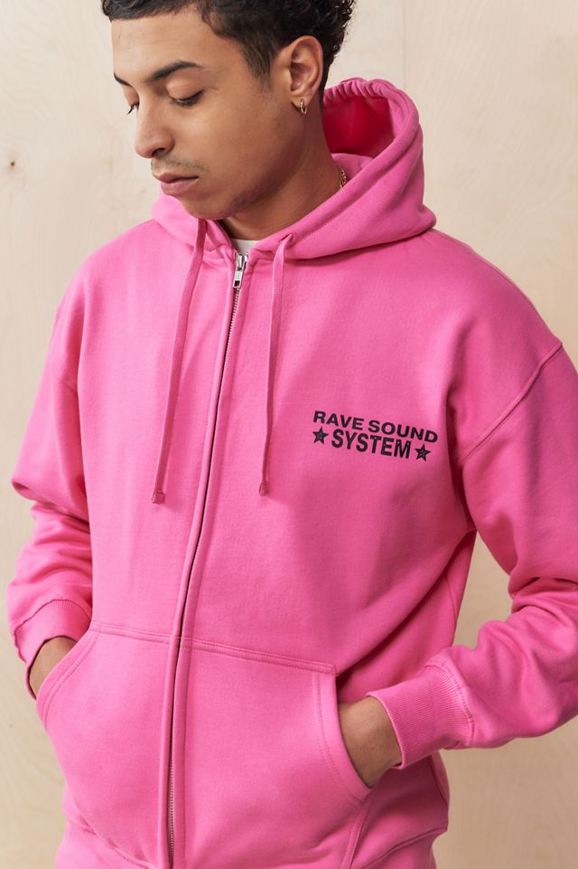 Rave Skateboards Hot Pink Zipped Hoodie #2