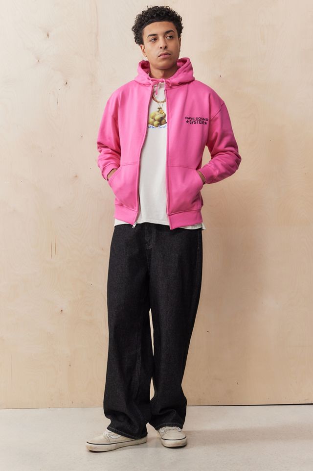 Rave Skateboards Hot Pink Zipped Hoodie #3