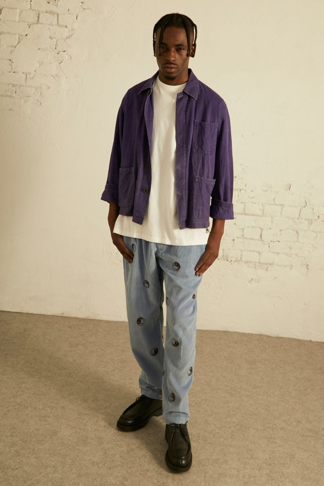 UO Blue Yin & Yang Print Corduroy Pants  #1
