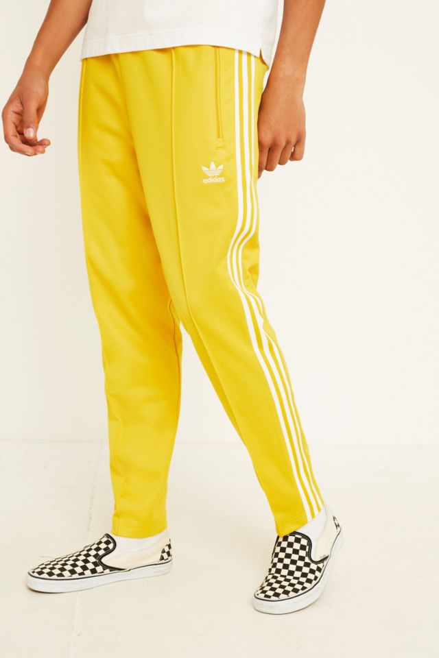 Adidas beckenbauer store yellow pants